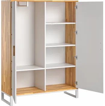 Šatní skříň Bílá šatní skříň a kartotéka do kanceláře a pracovny - Bílá