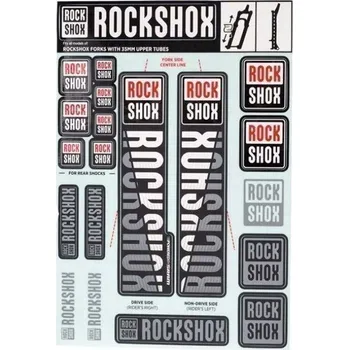 samolepky ROCK SHOX DECAL KIT 35MM DC WHITE