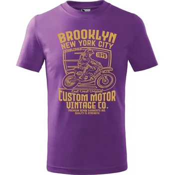 Chlapecké oblečení DOBRÝ TRIKO Dětské tričko Custom motor Velikost: 134/8 let, Barva: Fialová