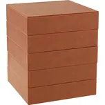 Hnědá 4-patrová šperkovnice z umělé kůže Cognacco - 20*20*22 cm 193719304