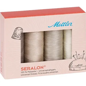 Nit Sada šicích nití PES - SERALON 100 METTLER (4x200m) - béžová