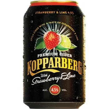Pivo Kopparberg Strawberry&Lime Cider 0,33l 4,5% Plech