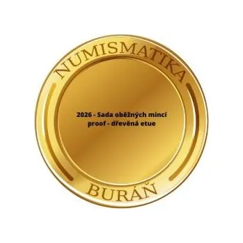 2026 - Rezervace - Sada oběžných mincí proof - dřevěná etue