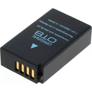 OTB Baterie Nikon EN-EL20 800mAh 7,4V Li-Ion, kvalitní akumulátor pro digitální fotoaparáty, nahrazuje originál