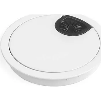 Kulatá kabelová průchodka v desce - Bílá