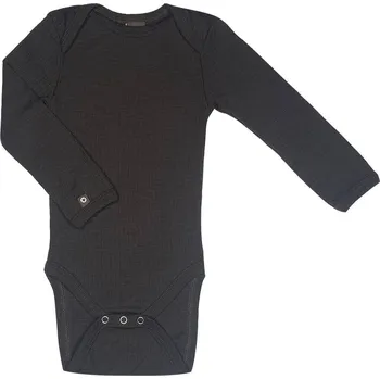 Kojenecký body Merino body dětské dlouhý rukáv hnědé brown color Smallstuff Velikost: 80