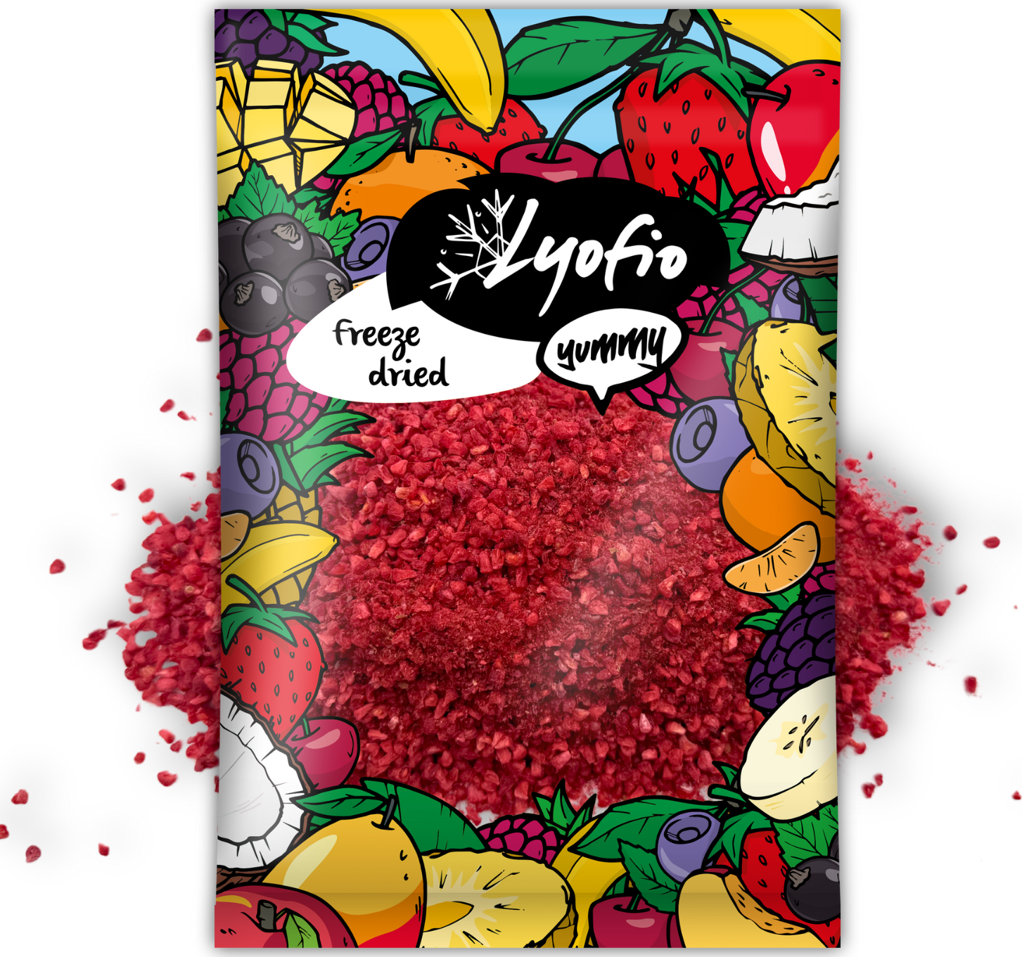 Lyofilizovaná malina prášek 100 g – bez přidaného cukru | Lyofio.cz