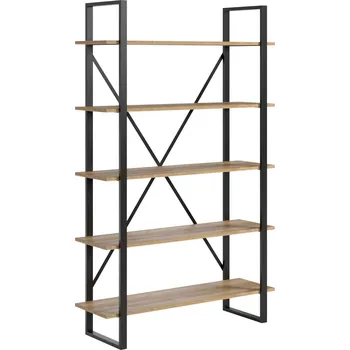 Knihovna Módní knihovna do kanceláře nebo pracovny s 5 policemi - Černá