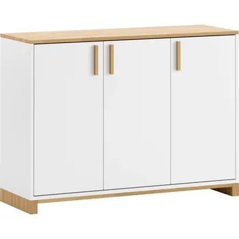 Komoda Bílá třídveřová kancelářská komoda Premium - Bílá