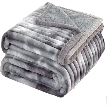 deka Mikroplyšová deka ovečka/beránek 160x200cm šedá