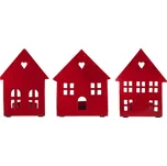 IB Laursen Svícen na čajové svíčky TEALIGHT HOUSE FACADE, červený 207141706
