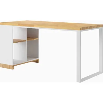 Psací stůl Moderní kancelářský počítačový stůl 160x70cm s krytem pod deskou - Bílá , NE , Vlevo (podstavec) , 200x70 cm