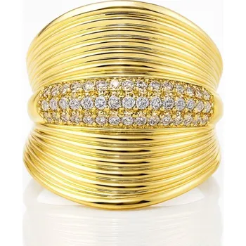 Prsten Flamenco Mystique Pozlacený prsten z chirurgické oceli, pozlacený PST966, velikost prstenu: US7 EU14 Velikost prstenu: US6 EU11