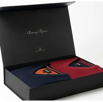 Pánský svetr Set pánských svetrů MARCELIO Wine a Marin, 2 ks v dárkovém boxu