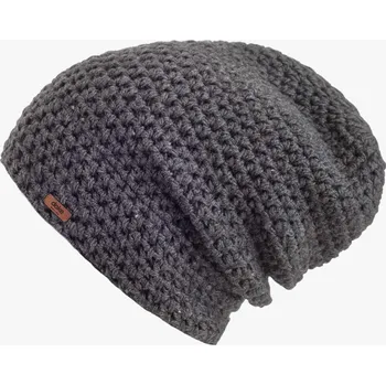 Čepice Doke Merino háčkovaná čepice Anthracite pro muže