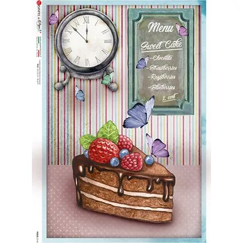 Umělecký papír Rýžový papír na decoupage - A4- Jídlo (Food) 0145