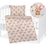 Dětské bavlněné povlečení 90x135+45x60 Zajíčci 222384188