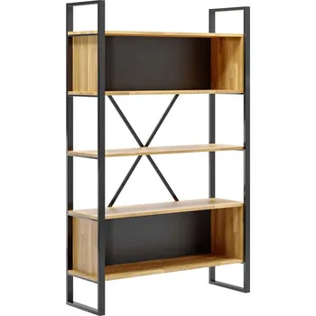 Knihovna Bílá knihovna na pořadače nebo knihy půdní kancelář plus - Černá