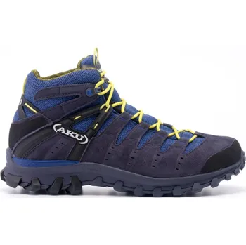 Pánská treková obuv AKU Alterra Lite GTX Mid - pánská kožená - tmavě modrá/šedá Velikost: 44.5