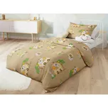 Bavlněné povlečení do postýlky SAFARI TOURS hnědé 193382028