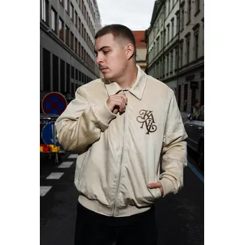 Bunda Karl Kani - Legacy Faux Suede Bowling Jacket - Beige velikost L
