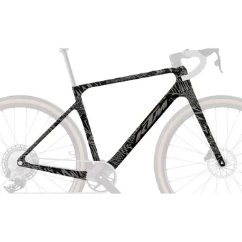 Komponent pro jízdní kolo Rám na kolo pro gravel KTM GRAVELATOR 28" 2026 bright teal/black Barva: Černá, Velikost: M Karbonový rámový set Gravelator 2026, vidlice F18 Gravelator Prime, bright teal/black