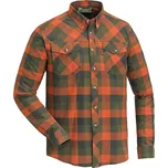 Pinewood Košile dřevorubecká Lumbo flannel kostkovaná - ORANŽOVO / ZELENÁ Velikost: S