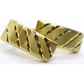 Náušnice Klenoty Budín Dámské gravírované zlaté náušnice na francouzské zapínání 585/1,06gr HK2395 (Klenoty Budín Dámské gravírované zlaté náušnice na francouzské zapínání 585/1,06gr HK2395)