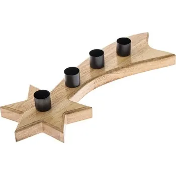 Svícen Adventní svícen dřevo kov