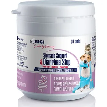 GIGI Stomach Support&Diarrhea Stop tbl.30 - pro malé psy & kočky