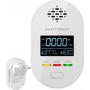 Bezpečnostní detektor Detektor, senzor oxidu uhelnatého (CO) s LCD displejem a měřením teploty - CERTIFIKOVANÝ