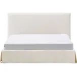 Kave Home Bílá dvoulůžková postel Jaira s čelem 180 x 200 cm