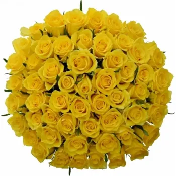 umělá květina Kytice 55 žlutých růží NJANO! 50 cm