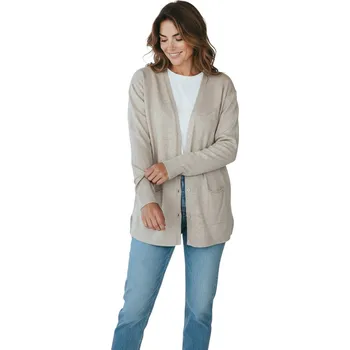 Dámský svetr Li Fan Dámský svetr na zapínání DIANA Barva: Béžová, Velikost: L-XL