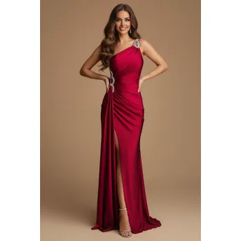 Dámské šaty EVA & LOLA Plesové šaty GABRIELLE červené Barva: Červená, Velikost: L