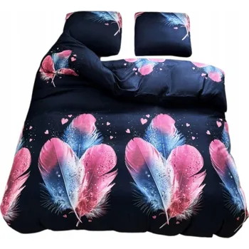 Povlečení GierekHoff LOŽNÍ POVLEČENÍ 140x200 BAVLNA BAVLNĚNÝ SATÉN 2DÍLNÁ SADA PEŘÍ