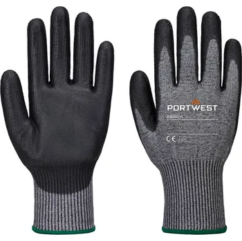 Pracovní oblečení PORTWEST ESSENTIAL CUT F13 AB664 / Neprořezné rukavice, úroveň F - černá/šedá XL