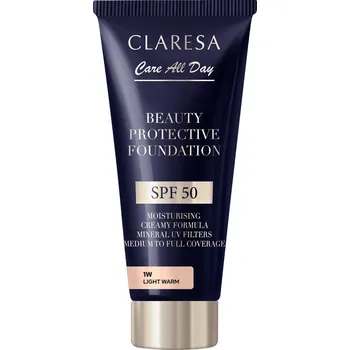 Make-up Claresa - Beauty Protective Foundation SPF 50 - Hydratační make-up s filtrem SPF 50 - 1W Light Warm - 30 ml