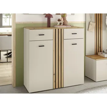 Botník Skříňka s policemi/botník Lima, béžová kašmír/dub evoke