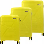 Pierre Cardin sada tří cestovních kufrů z ABS plastu, 4 kolečka, s přihrádkami