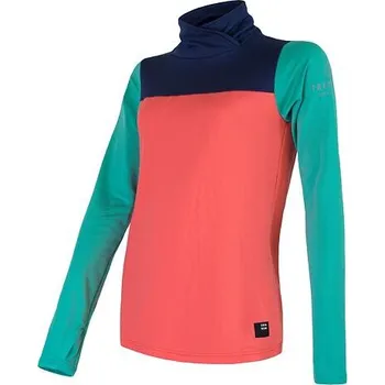cyklistický dres Mikina dámská SENSOR THERMO korálovo/sv. zeleno/tm. modrá L