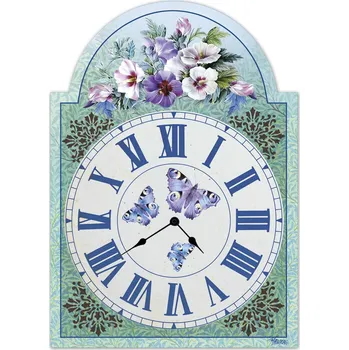 Hodiny Velké dřevěné selské hodiny - Ibišek