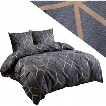 Povlečení Povlečení 160x200 3 Č. povlečení 70x80 hladké Eusebia Home geometrický zip