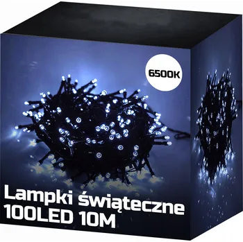 Vánoční dekorace Vánoční světýlka na stromeček 230V 100 LED 10M 6500K řetěz