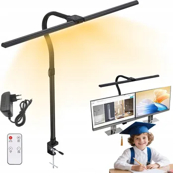 Lampička Lampka kreślarska 24 W pro počítač a monitor, nastavitelná, 3200-6500 K