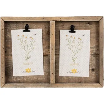Obraz Dřevěný multirámeček s klipsy, rustikální styl D Clayre & Eef