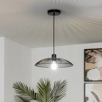 Brilagi - LED Lustr na lanku CERIA WIRE 1xE27/40W/230V pr. 26 cm černá