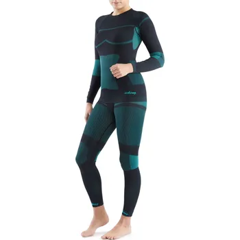 Set dámského termoprádla Dámský funkční set Viking Ilsa (Set) Velikost: L / Barva: černá/tyrkysová