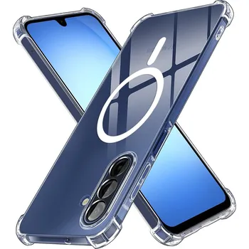 Pouzdro na mobilní telefon Techsuit Shockproof průhledný silikonový MagSafe pro Samsung Galaxy A17 5G A17 4G průhledný