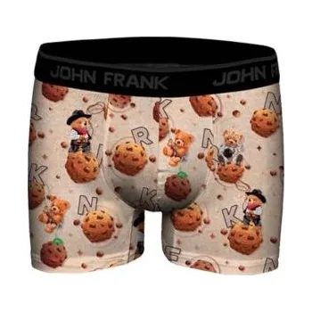 Pánská móda Pánské boxerky John Frank JFBD348 sv.hnědá L